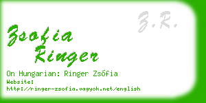 zsofia ringer business card